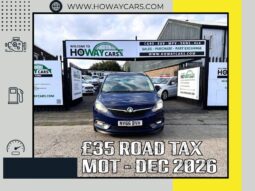 7 SEATER_1.6 DIESEL_2016 Vauxhall Zafira_£35 Tax_90k Miles_Sat-Nav_Bluetooth