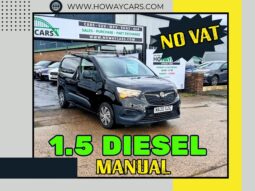 2020 Vauxhall Combo 1.5 Diesel-Manual_9m MOT_129k Miles_Srvc Hstry_Clutch & Belt DONE_No VAT